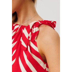 Сарафан женский СА110 штапель набивной (р-ры: 46-60) красный