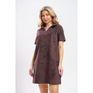 Платье женское 987 футер с лайкрой (р-ры: 42-52) шоколад винтаж