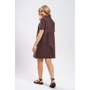 Платье женское 987 футер с лайкрой (р-ры: 42-52) шоколад винтаж