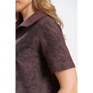 Платье женское 987 футер с лайкрой (р-ры: 42-52) шоколад винтаж