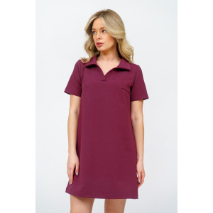 Платье женское 987 футер с лайкрой (р-ры: 42-52) бордо