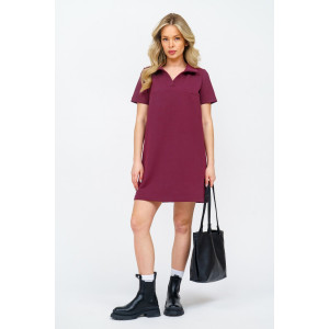 Платье женское 987 футер с лайкрой (р-ры: 42-52) бордо