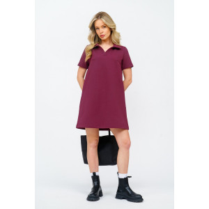 Платье женское 987 футер с лайкрой (р-ры: 42-52) бордо