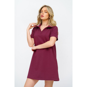 Платье женское 987 футер с лайкрой (р-ры: 42-52) бордо