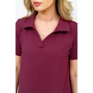 Платье женское 987 футер с лайкрой (р-ры: 42-52) бордо