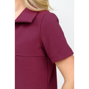 Платье женское 987 футер с лайкрой (р-ры: 42-52) бордо