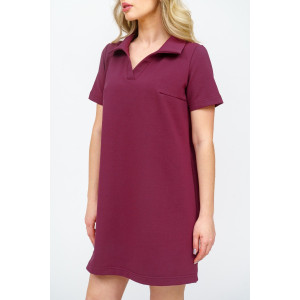 Платье женское 987 футер с лайкрой (р-ры: 42-52) бордо