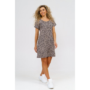 Туника женская 532 кулирка (р-ры: 46-60) леопард