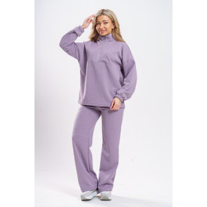 Костюм двойка женский 977 трикотаж 3Д (р-ры: 44-56) сирень