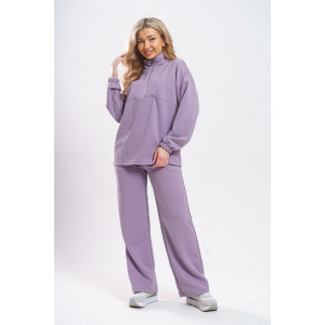 Костюм двойка женский 977 трикотаж 3Д (р-ры: 44-56) сирень