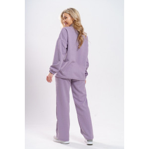 Костюм двойка женский 977 трикотаж 3Д (р-ры: 44-56) сирень
