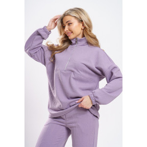 Костюм двойка женский 977 трикотаж 3Д (р-ры: 44-56) сирень