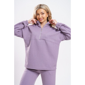 Костюм двойка женский 977 трикотаж 3Д (р-ры: 44-56) сирень