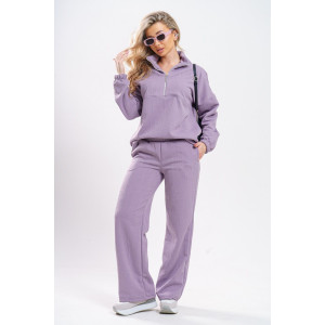 Костюм двойка женский 977 трикотаж 3Д (р-ры: 44-56) сирень