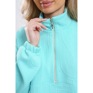 Костюм двойка женский 977 трикотаж 3Д (р-ры: 44-56) бирюза