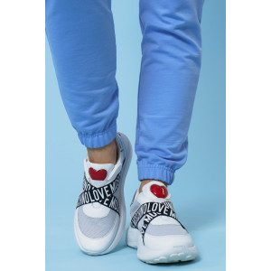 Костюм двойка женский 866 футер с лайкрой (р-ры: 44-58) голубой