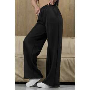 Брюки женские "Милана-2" 1385-6 костюмная ткань (р-ры: 46-60) черный