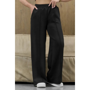 Брюки женские "Милана-2" 1385-6 костюмная ткань (р-ры: 46-60) черный