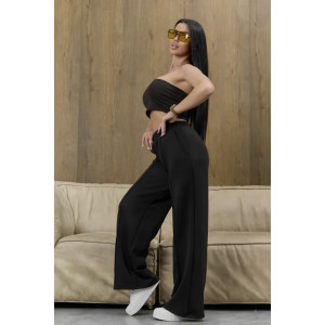 Брюки женские "Милана-2" 1385-6 костюмная ткань (р-ры: 46-60) черный