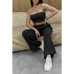 Брюки женские "Милана-2" 1385-6 костюмная ткань (р-ры: 46-60) черный