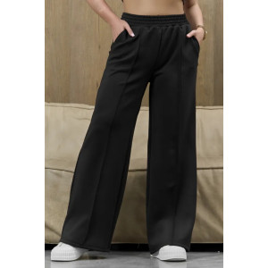 Брюки женские "Милана-2" 1385-6 костюмная ткань (р-ры: 46-60) черный