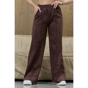 Брюки женские "Милана-2" 1385-5 костюмная ткань (р-ры: 46-60) коричневый