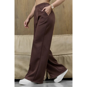 Брюки женские "Милана-2" 1385-5 костюмная ткань (р-ры: 46-60) коричневый