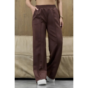 Брюки женские "Милана-2" 1385-5 костюмная ткань (р-ры: 46-60) коричневый