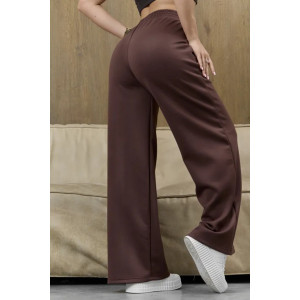 Брюки женские "Милана-2" 1385-5 костюмная ткань (р-ры: 46-60) коричневый