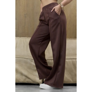 Брюки женские "Милана-2" 1385-5 костюмная ткань (р-ры: 46-60) коричневый