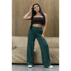 Брюки женские "Милана-2" 1385-4 костюмная ткань (р-ры: 46-60) зеленый