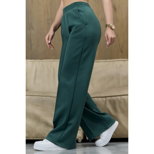 Брюки женские "Милана-2" 1385-4 костюмная ткань (р-ры: 46-60) зеленый