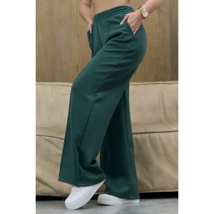 Брюки женские "Милана-2" 1385-4 костюмная ткань (р-ры: 46-60) зеленый