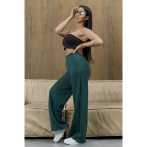 Брюки женские "Милана-2" 1385-4 костюмная ткань (р-ры: 46-60) зеленый