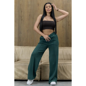 Брюки женские "Милана-2" 1385-4 костюмная ткань (р-ры: 46-60) зеленый