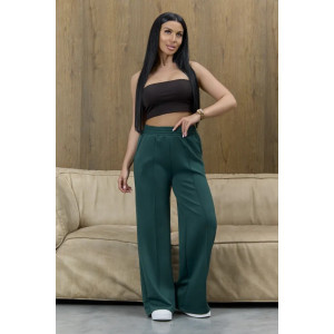 Брюки женские "Милана-2" 1385-4 костюмная ткань (р-ры: 46-60) зеленый