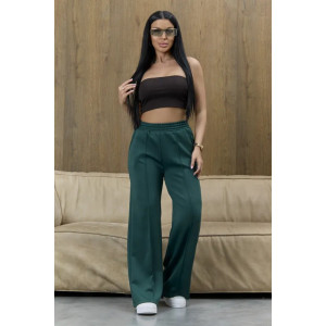 Брюки женские "Милана-2" 1385-4 костюмная ткань (р-ры: 46-60) зеленый