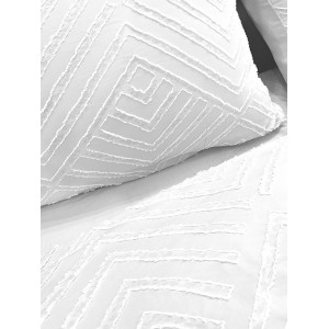 Постельное белье полисатин жаккард ПСЖ-006 белый (последний размер) Евро мини