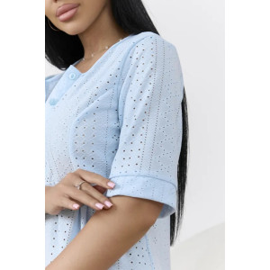 Туника женская "Лисана-2" 530-2 полиэстер с лайкрой (р-ры: 44-58) небесный