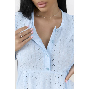 Туника женская "Лисана-2" 530-2 полиэстер с лайкрой (р-ры: 44-58) небесный