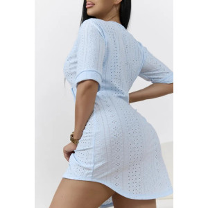 Туника женская "Лисана-2" 530-2 полиэстер с лайкрой (р-ры: 44-58) небесный