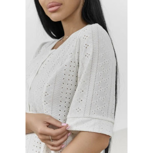 Туника женская "Лисана-2" 530-1 полиэстер с лайкрой (р-ры: 44-58) молочный