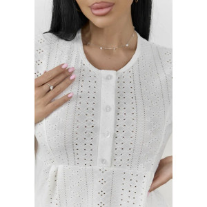 Туника женская "Лисана-2" 530-1 полиэстер с лайкрой (р-ры: 44-58) молочный