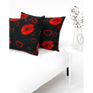 Наволочка бязь "DomaRu" на молнии "Губки" черный (последний размер) 70х70 см (2 шт.)