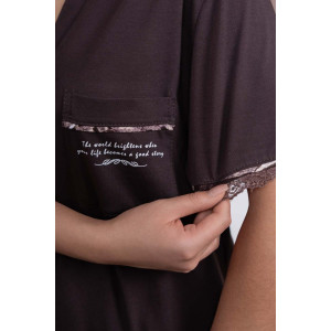 Костюм двойка женский 2161 кулирка (р-ры: 50-60) коричневый