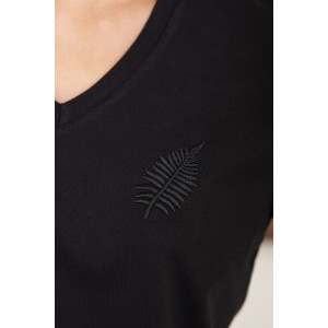 Футболка женская 2147/1 кулирка с лайкрой (р-ры: 48-62) черный