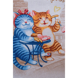 Набор кухонный из 3-х полотенец вафельное полотно "Вкусное настроение" (последний размер) 60х48 см (3 шт.)