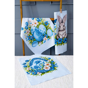 Набор кухонный из 3-х полотенец вафельное полотно "Пасхальные истории" (последний размер) 60х48 см (3 шт.)