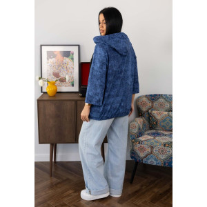 Рубашка женская 2176 кулирка (р-ры: 48-62) синий Рубашка женская 2176 кулирка (р-ры: 48-62) синий