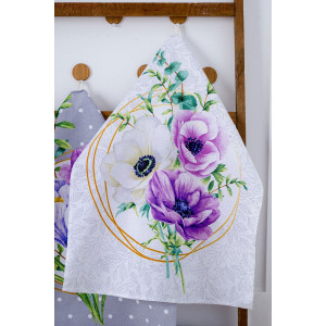 Набор кухонный из 3-х полотенец рогожка "Серенада купон" (последний размер) 60х48 см (3 шт.)